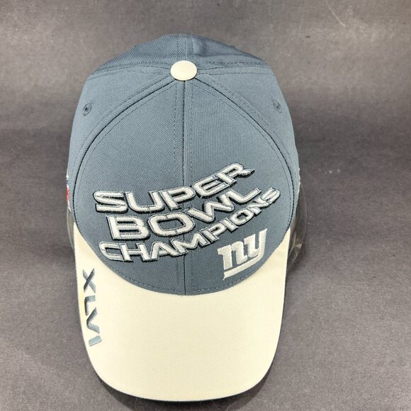 New York Giants NFL Fitted OSFA Cap Hat Reebok Gray Super Bowl Football Mens - Picture 7 of 16